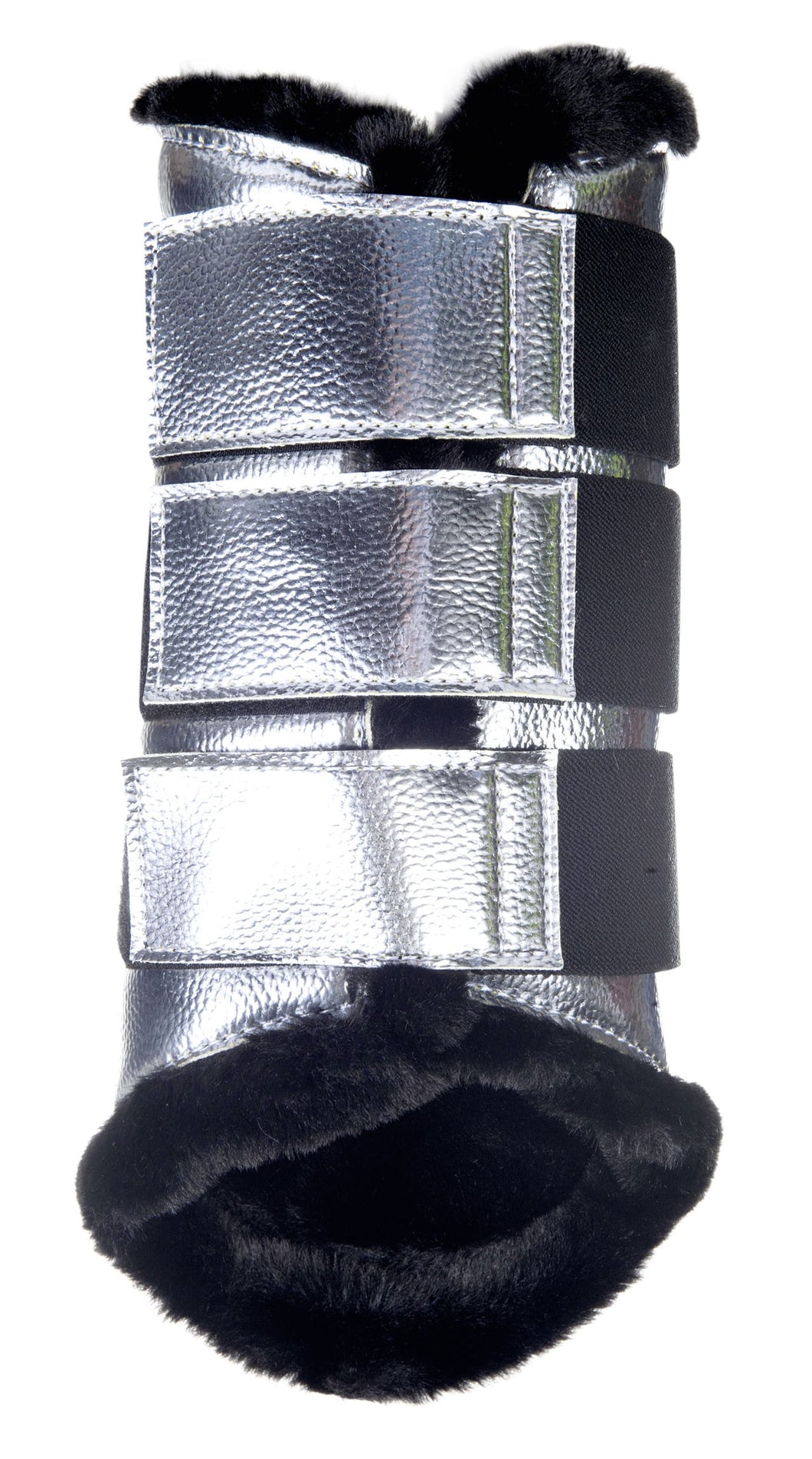 hkm metallic grey dressage protection boots