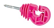 pink and petrol electric fence insulators