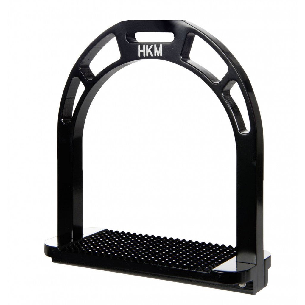 Hkm Aluminium stirrups black with crystals