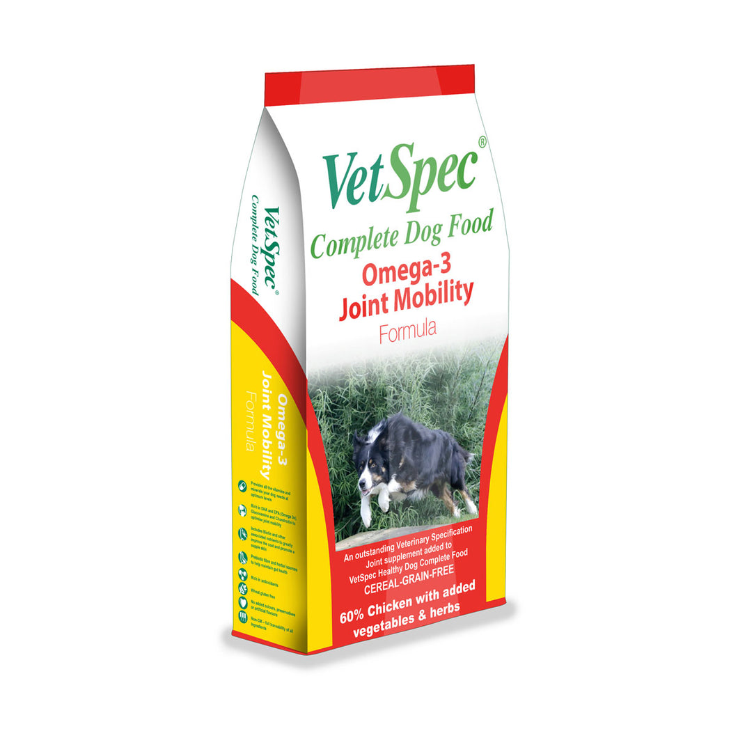 vet spec complete omega 3 joint dog food