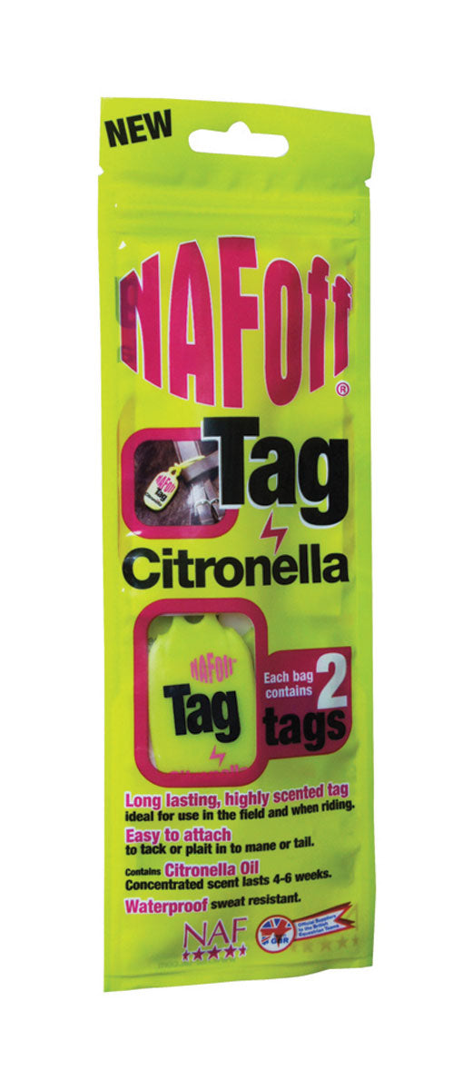 Naff off citronella tag horses