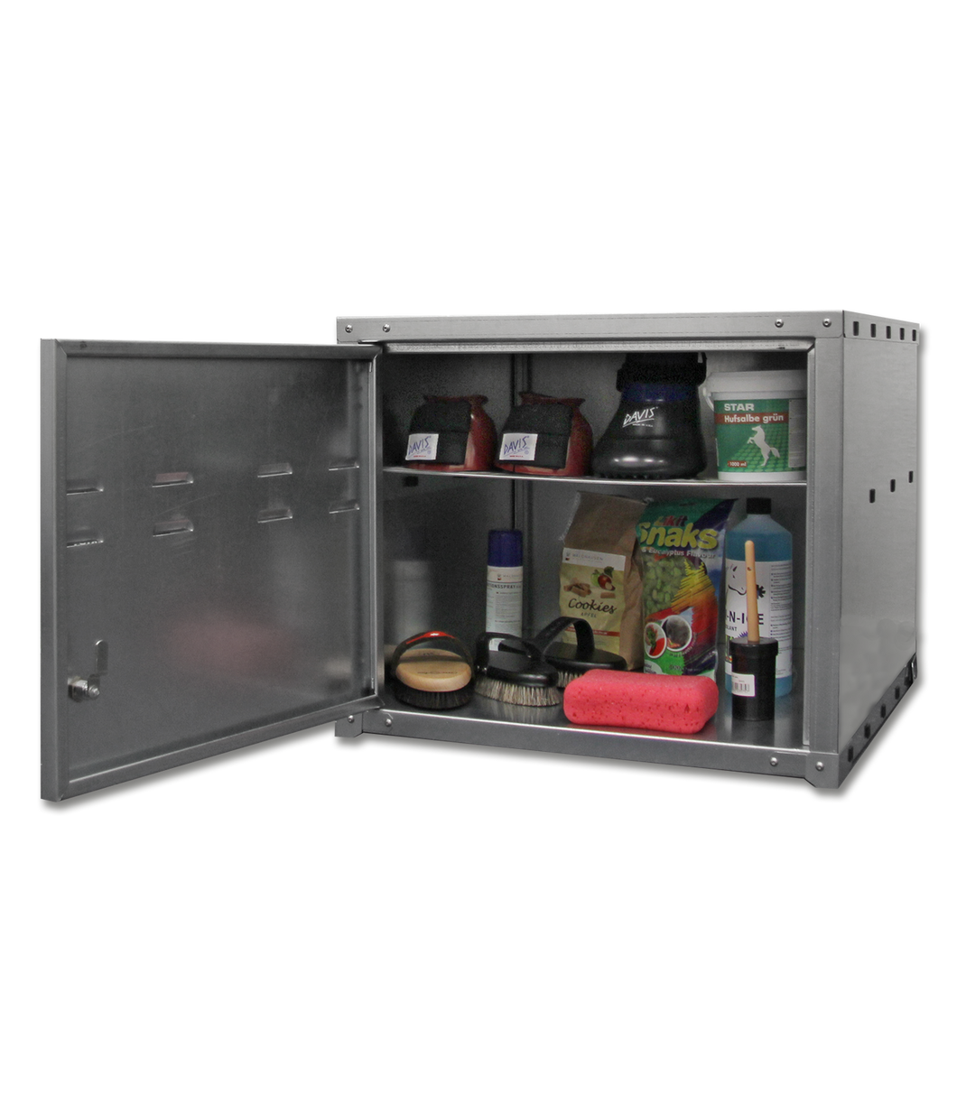 Top mounted metal cabinet