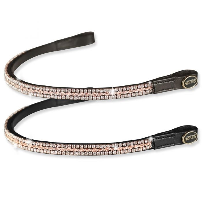 Horses crystal rose gold brow band