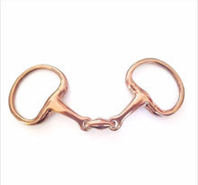Load image into Gallery viewer, Rose Gold  EggButt Snaffle Horse Bit
