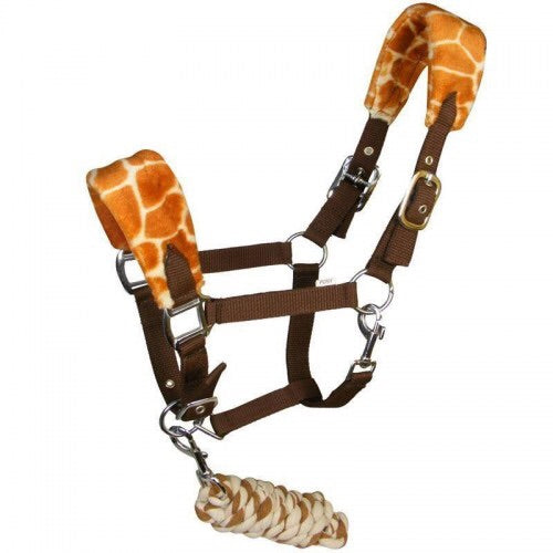 Giraffe print head collar set