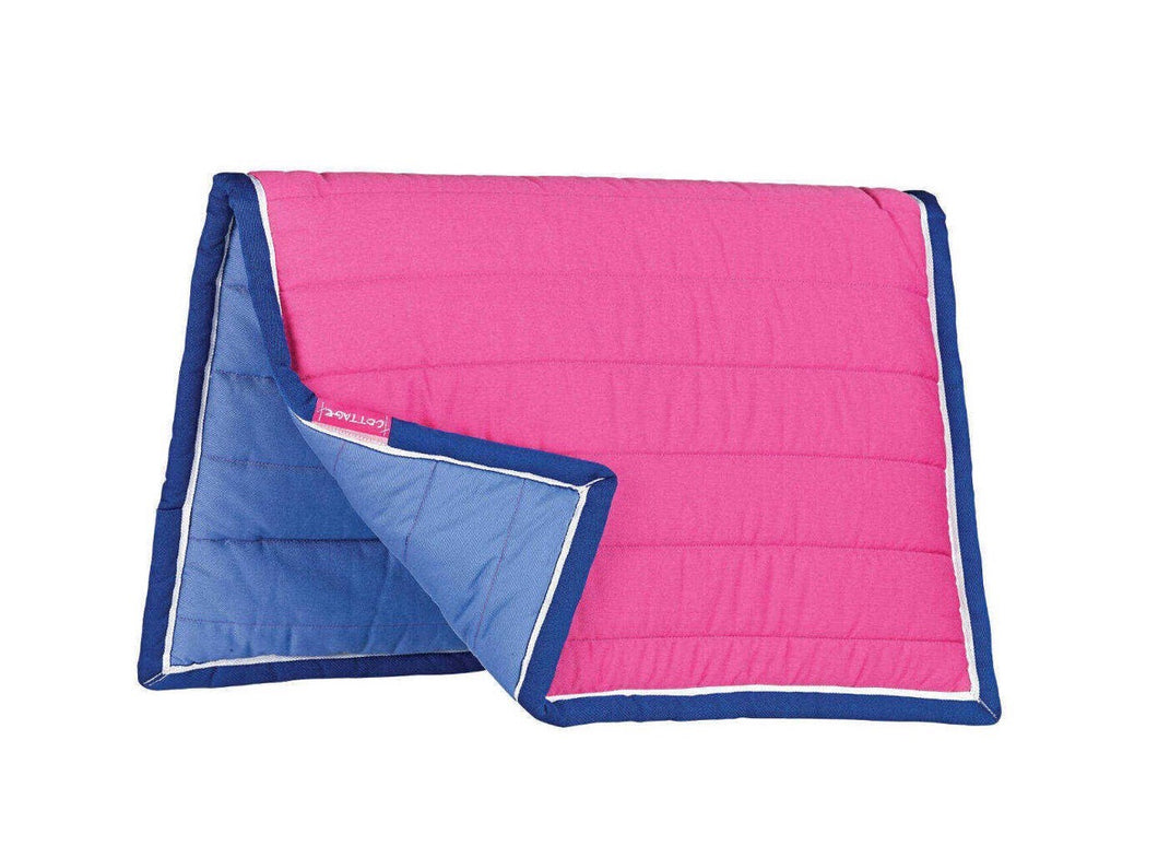 COTTAGE CRAFT SADDLEPAD CUSHION REVERSIBLE PINK/BLUE