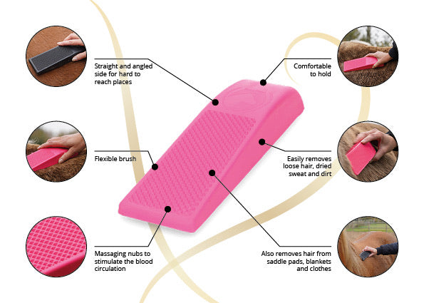 Excellent Horse Grooming Brush Pink or black