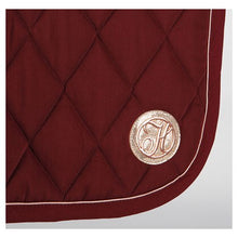 Load image into Gallery viewer, Bordeaux and black H&amp;H saddle pad
