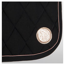 Load image into Gallery viewer, Bordeaux and black H&amp;H saddle pad
