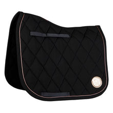 Load image into Gallery viewer, Bordeaux and black H&amp;H saddle pad
