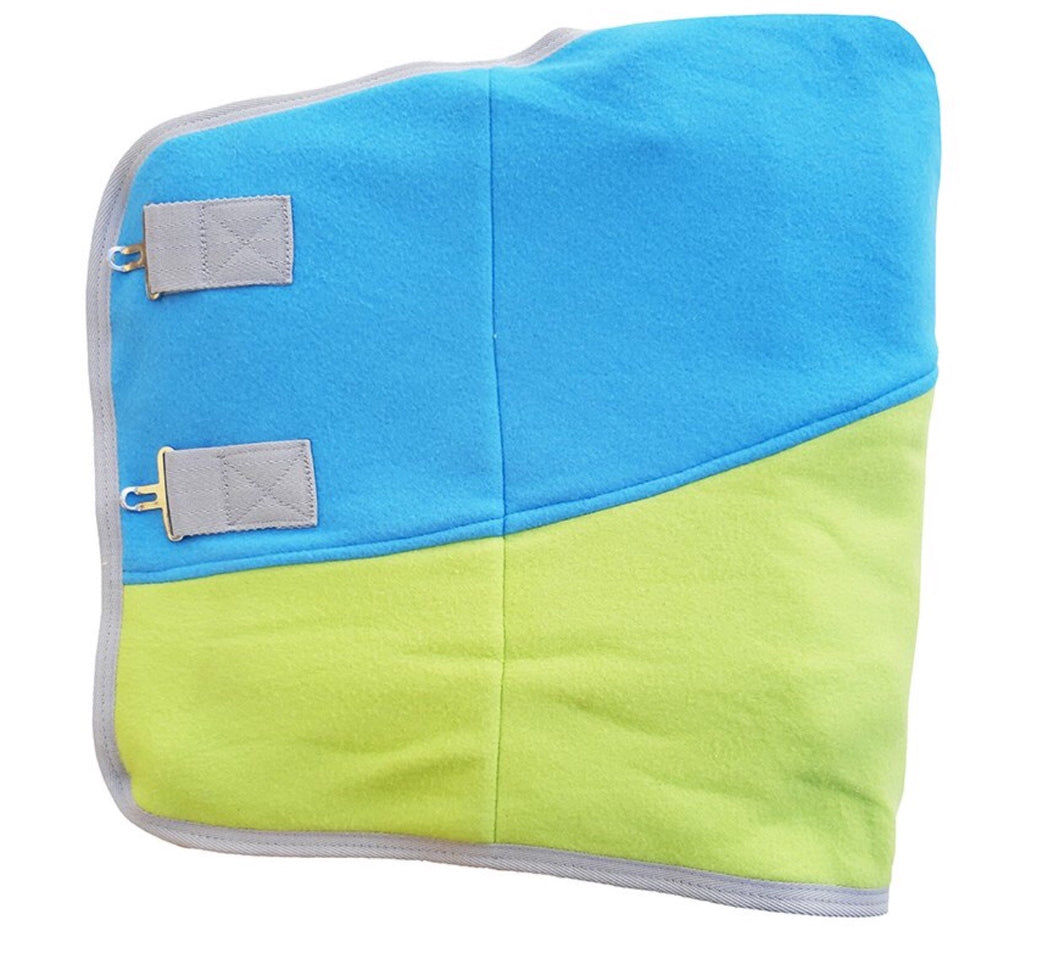 Fleece rug. limegreen-azure sale