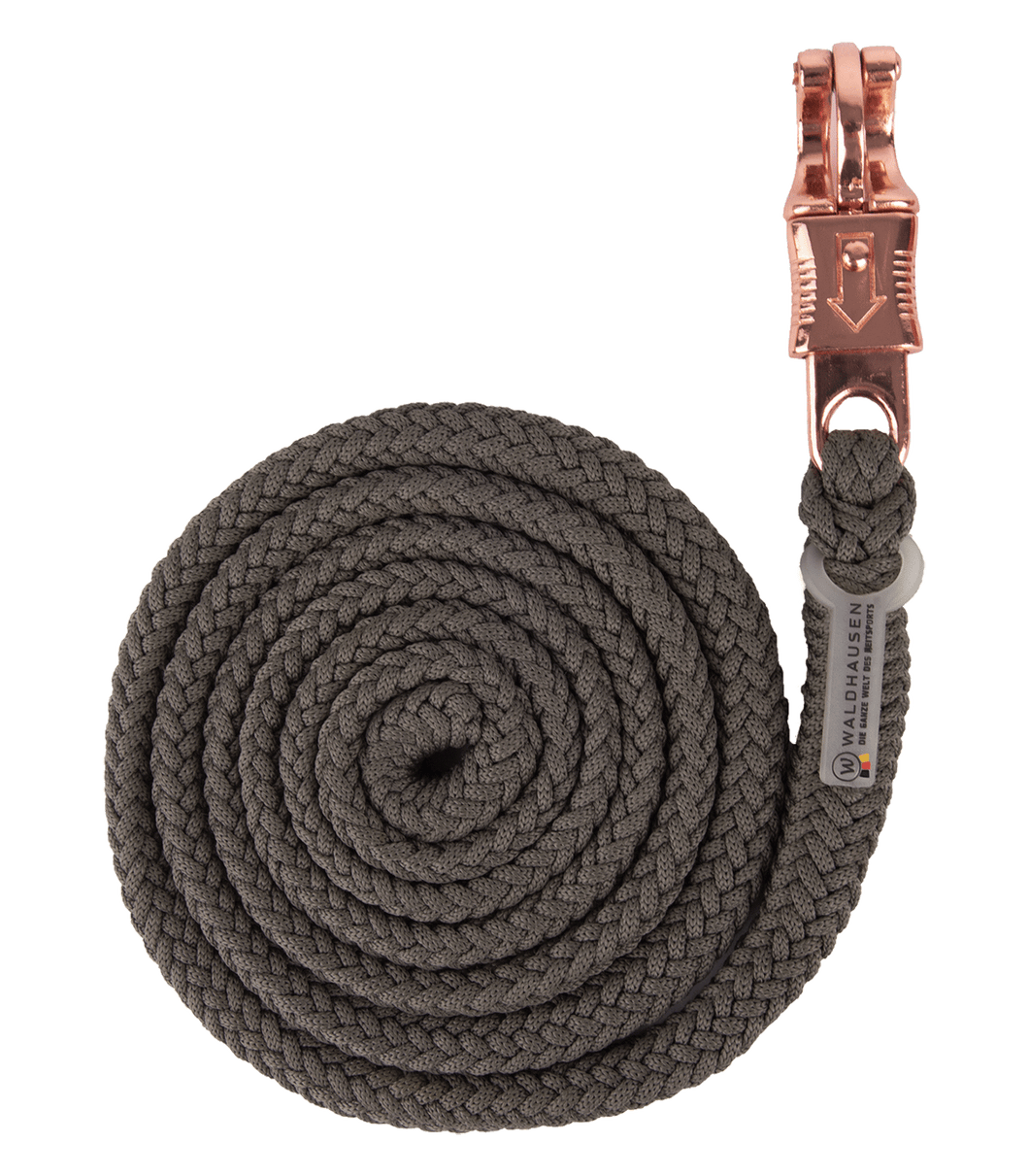 Modern rose gold lead rope with panic clip