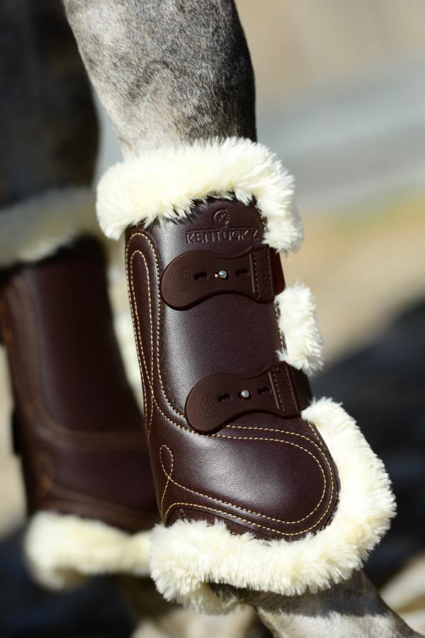 Kentucky sheepskin leather tendon boots